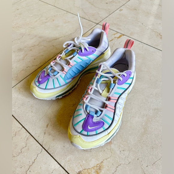 Nike Air Max 97 Pastel Colour Block Sneaker US 7 Wore Once Super Unique - Picture 2 of 9